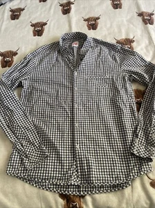 Lacoste Live Shirt Men’s Size 42” Blue White Check Long Sleeve - Picture 1 of 9