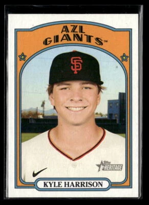 Kyle Harrison - 2021 Topps Heritage Minor League #99 San Francisco Giants - Image 1 of 2