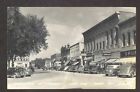 Rppc Red Oak Iowa Downtown Street Scene Old Cars Stores Real Photo Postcard