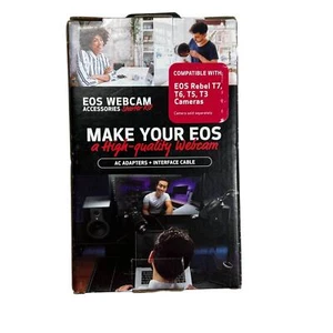 Canon EOS Webcam Accessories Starter Kit for EOS Rebel T7, T6, T5, T3 - Picture 1 of 4