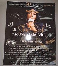 MC SHA - ROCK HIP HOP ICON RAP LEGEND 1ST FEMALE MC SIGNED AUTOGRAPH 8X10 PHOTO