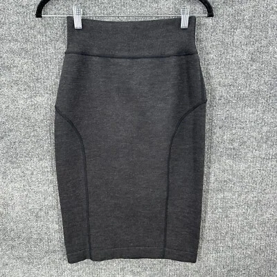 Falda lápiz Wolford de lana virgen para mujer XS gris jersey elástico jefe de carrera Foto 1 de 4