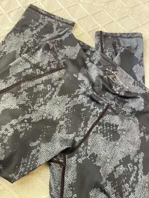 Max Stuido Leggings Azul Gris Negro Estampado Hasta el Tobillo XL Foto 1 de 4