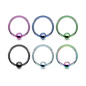 Piercing oreille teton Anneau Captif Titanium - Photo 1/7