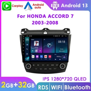 Android 13 Bluetooth 4 Core GPS Navi Car Stereo Radio For 2003-2007 Honda Accord - Foto 1 di 15