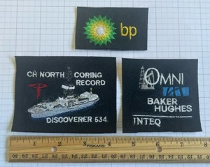 LOT OF CUSTOM OILFIELD / OFFSHORE Iron-on/sew-on Cloth Patches BP, Omni, Inteq - Picture 1 of 4