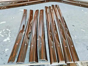 Juego de 10 molduras de ventana de madera de ébano para Mercedes W108 280SEL W109 300SEL - Imagen 1 de 5
