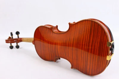 Yinfente Master 4/4 Violin Stradivari Free Case Bow One Piece Flame Maple Ebony - Image 1 of 4