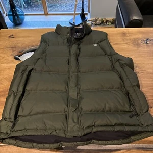 Timberland Men’s 3XL Puffy Gilet Green Sleeveless Jacket Duck Down lining - Picture 1 of 17