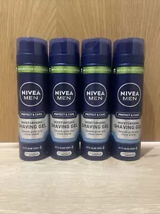 4 x NIVEA MEN Shaving Protect & Care Feuchtigkeitsspendendes Rasiergel mit Aloe Vera 200ml - Bild 1 von 6