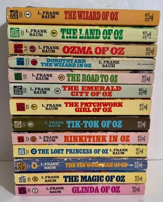 Wizard OZ Books by L. Frank Baum PB Lot of 13 Del Rey; Vol 1-8 & 10-14 Foto 1 de 4