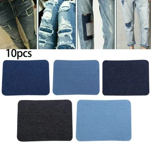 Jeans Patch Pack of Ten Ideal for Repairs and Decorations in Five Colors - Picture 1 of 10