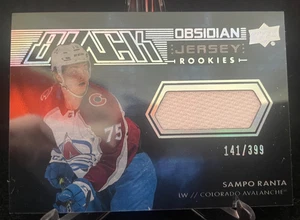 21-22 UD BLACK OBSIDIAN ROOKIE JERSEY - SAMPO RANTA /399 #ORJ-SR AVALANCHE - Picture 1 of 1