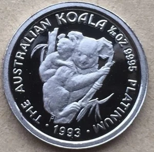 1993 $5 Australia 1/20 Oz Platinum Proof Koala Coin • Uncirculated - Picture 1 of 4
