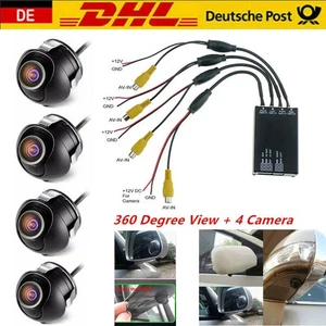 Auto 360° Grad Parking HD Panorama Nahtlose & 4 Kamera Parkplatz Monitor System - Bild 1 von 12