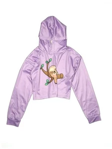 Unbranded Girls Purple Zip Up Hoodie 13 - Picture 1 of 2