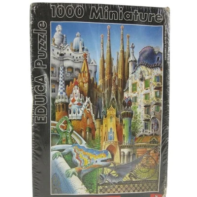 Colagem 11874 miniatura 1000 peças quebra-cabeça lacrado Educa 18x11 46x30cm fantasia - Imagem 1 de 4