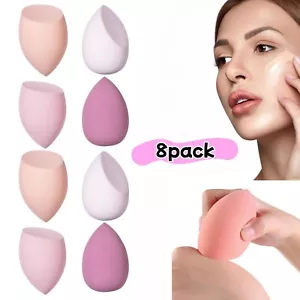 8 Stück Weiche Make Up Gesicht Schminken Schwamm Puder Wiederverwendbar - Bild 1 von 7
