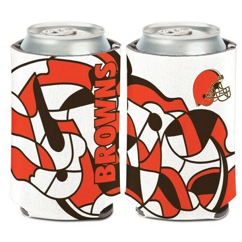 NFL CLEVELAND BROWNS CAN HOLDER COOZIE KOOLER HUGGER SET OF THREE NEW Cover