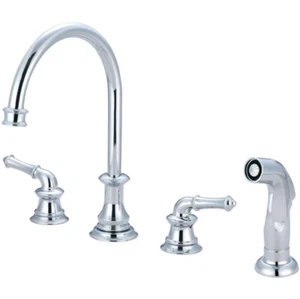 Pioneer Faucets 2DM201 Del Mar 1.5 GPM Widespread Kitchen Faucet - Chrome - Foto 1 di 2