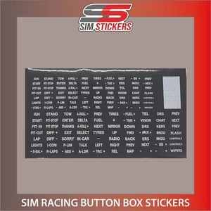 Adesivi Standard NERI per Simulatore Auto Scatola Bottoni/Ruota iRacing/AC/PC2 - Foto 1 di 9