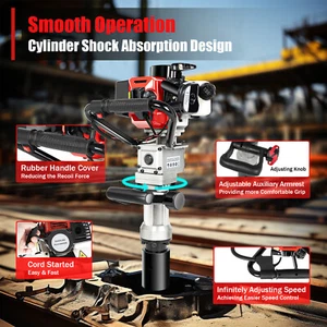 2 Stroke Pile Driver Gas Powered 1.2hp Push Pile Fence T Post Driver Jack Hammer - Picture 1 of 16