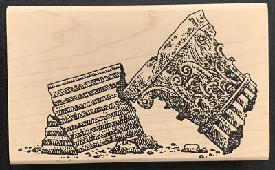 Estampadores Anónimos Arquitectura Columna Rota Sello de Goma Foto 1 de 3