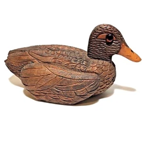 Duck Decoy Wood Hand Carved Vintage Folk Art Display Decorator Piece Cabin Home - Picture 1 of 12