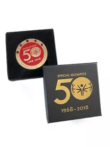 Special Olympics 50th Anniversary Challenge Coin Solider Field Chicago with Box - Picture 1 of 3