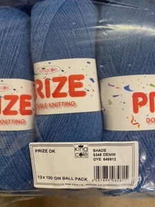 King Cole Prize DK 100g Denium Shade 5348 100% Polyester Packungsgröße 6 x 100g - Bild 1 von 1