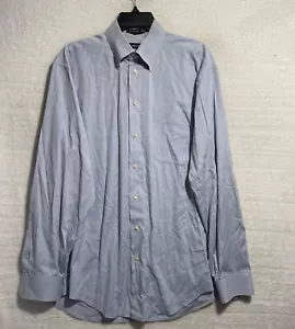 Nautica Button Shirt Mens Medium Baby Blue Long Sleeve Pocket Sail Logo - Picture 1 of 7