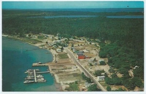 Vintage aerial view of St James-Beaver Island--Postcard - Picture 1 of 2