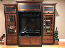 Ethan Allen Entertainment Wall Units Stands | eBay - Ethan Allen American Impressions Ebony and Cherry Entertainment Wall Unit