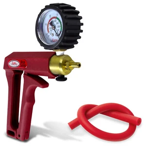 Vacuum Pump LeLuv MAXI Red Handle with Protected Gauge and Silicone Hose - Picture 1 of 7