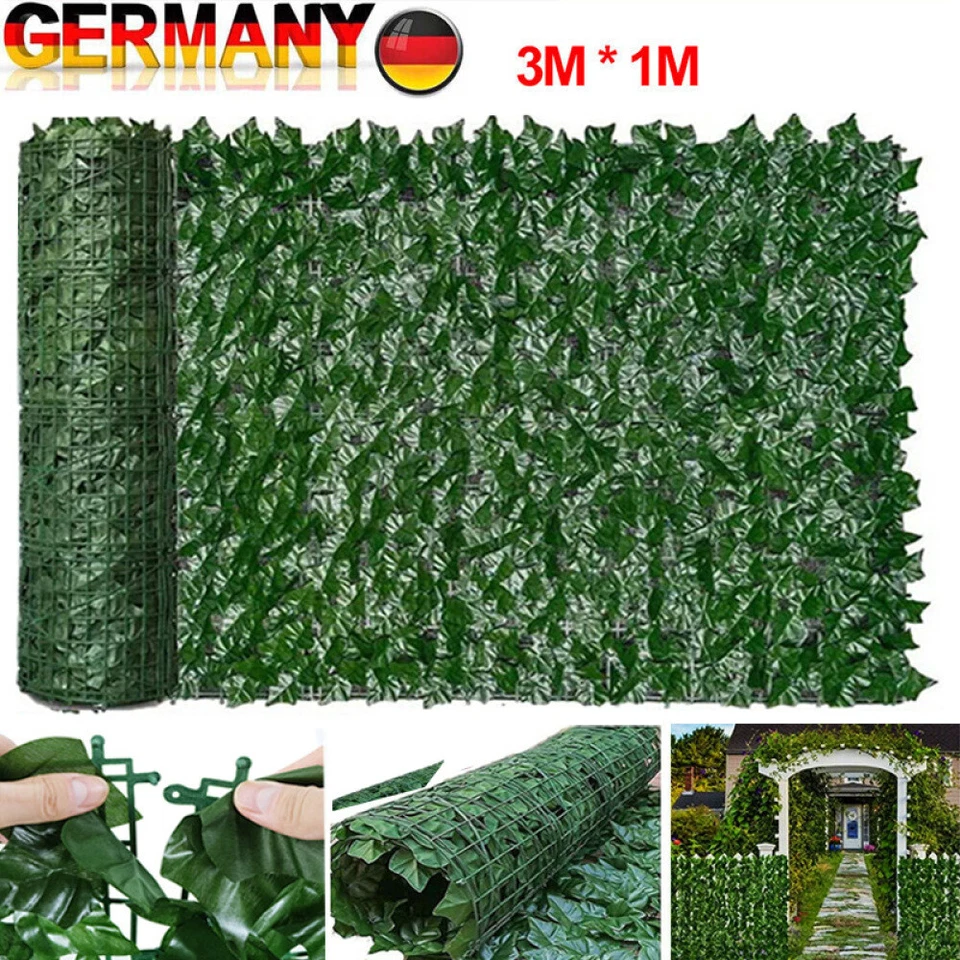 SALANGAE Siepe oscurante 1x3M antivento foglie artificiali edera recinzione balcone recinzione foglie