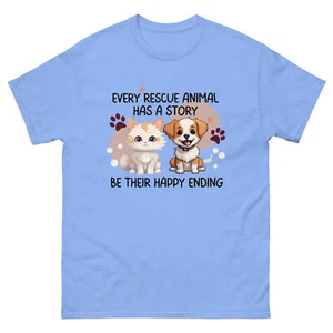 Every Rescue Animal Has A Story Unisex classic tee Kitten Puppy - Picture 1 of 7