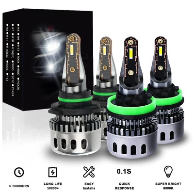 Kit de bombillas faros LED luces altas bajas para Toyota Prius 2010-2012 2013 2014 2015 Foto 1 de 4