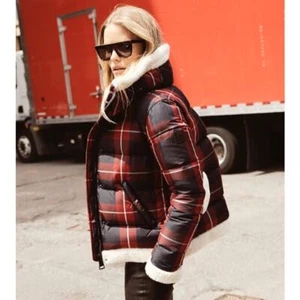 SAM. Mackenzie Shearling-Trim Short Down Coat (ready) - Picture 1 of 13