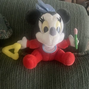 Vintage Applause Plush Disneys Minnie Mouse With Bow And Bib Collectable Cute - Picture 1 of 4