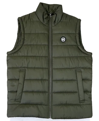 Nuevo con etiquetas Chaleco acolchado Michael Kors cremallera completa para hombre grande oliva talla M Foto 1 de 4