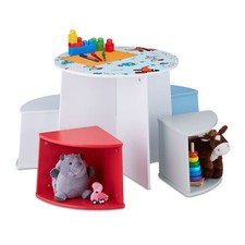Tavolino bambini 4 sedie sgabelli piccoli set tavolo interno cameretta bimbi