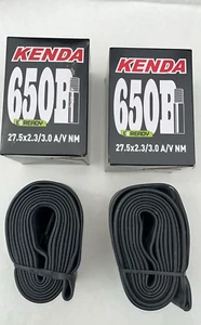 2 x Kenda Bike Cycle Inner Tubes 27.5 x 2.3 / 3.0 A/V NM 650B Schrader Valve - Picture 1 of 2