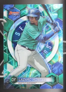 Lazaro Montes - 2023 Bowman's Best 126/199 Aqua Lava Refractor #TP-6 - Mariners - Picture 1 of 3