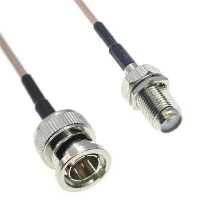 RG179 F Female to BNC Male 75ohm connector Video HD-SDI RF Coaxial Jumper Cable - Image 1 of 4