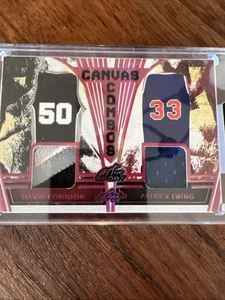 David Robinson And Patrick Ewing Dual Patch 3/8 2023 Leaf Canvas Combos NBA HOF - Picture 1 of 6