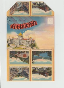 PENNSYLVANIA Harrisburg Gettysburg Postkarte ORDNER 18 Bilder Leinen - Bild 1 von 2