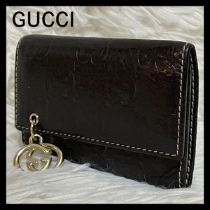 Estuche para llaves GUCCI Gucci Shima marrón entrelazado GG - Imagen 1 de 12