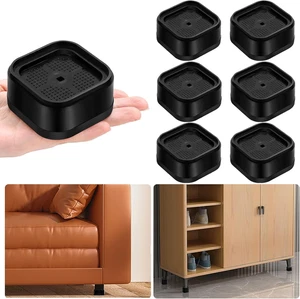 6 Stück Möbelerhöhungen verstellbare Betterhöhungen Schwerlast Hebebühnen Höhe 1", quadratisch - Bild 1 von 12