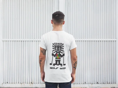 Golf T-Shirt Golfshirt Golf God Clothing XL Logo Kurzarm Baumwolle Golf Oberteil