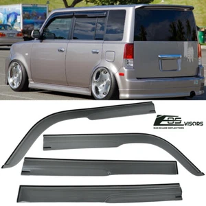 Viseras protectoras contra la lluvia estilo Mugen teñidas de humo con ventana lateral teñidas de humo para 04-06 Scion xB BB Box - Imagen 1 de 6